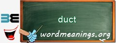 WordMeaning blackboard for duct